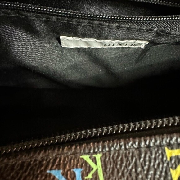 Mix It Black Rainbow Multi-Colored Handbag Tote Purse - Picture 11 of 11